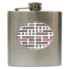 Geometric Sequence Print Pattern Design Hip Flask (6 Oz) by dflcprintsclothing