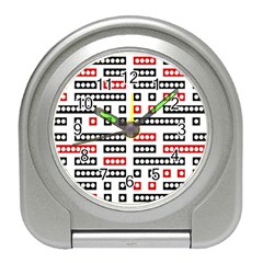 Geometric Sequence Print Pattern Design Travel Alarm Clock by dflcprintsclothing