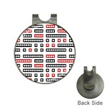 Geometric Sequence Print Pattern Design Hat Clips with Golf Markers Front