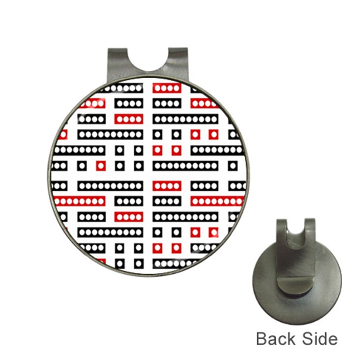 Geometric Sequence Print Pattern Design Hat Clips with Golf Markers