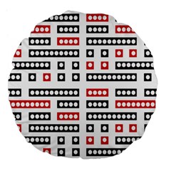 Geometric Sequence Print Pattern Design Large 18  Premium Flano Round Cushions by dflcprintsclothing