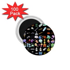 Glitch Glitchen Misc Two 1.75  Magnets (100 pack) 