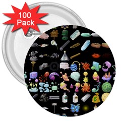 Glitch Glitchen Misc Two 3  Buttons (100 pack) 