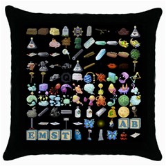 Glitch Glitchen Misc Two Throw Pillow Case (Black)