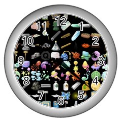 Glitch Glitchen Misc Two Wall Clock (Silver)