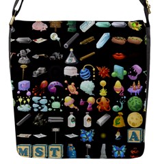 Glitch Glitchen Misc Two Flap Closure Messenger Bag (S)