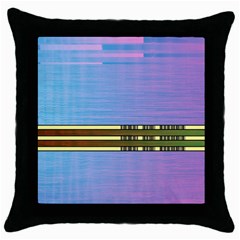 Glitched Vaporwave Hack The Planet Throw Pillow Case (black) by WetdryvacsLair