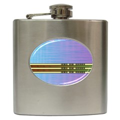 Glitched Vaporwave Hack The Planet Hip Flask (6 Oz) by WetdryvacsLair