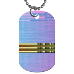 Glitched Vaporwave Hack The Planet Dog Tag (two Sides) by WetdryvacsLair