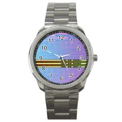 Glitched Vaporwave Hack The Planet Sport Metal Watch by WetdryvacsLair