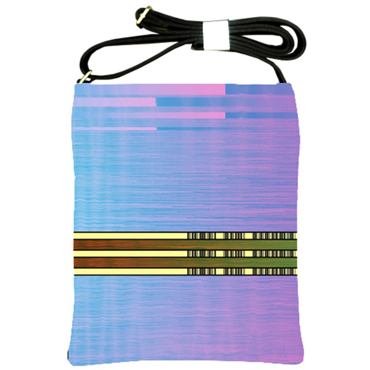 Glitched Vaporwave Hack The Planet Shoulder Sling Bag