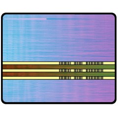 Glitched Vaporwave Hack The Planet Double Sided Fleece Blanket (medium)  by WetdryvacsLair