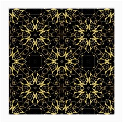 Black And Gold Pattern Medium Glasses Cloth (2 Sides) by Dazzleway