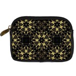 Black and gold pattern Digital Camera Leather Case Front