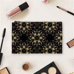 Black And Gold Pattern Cosmetic Bag (medium) by Dazzleway