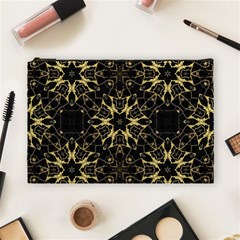 Black And Gold Pattern Cosmetic Bag (large) by Dazzleway