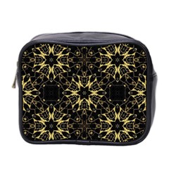 Black And Gold Pattern Mini Toiletries Bag (two Sides) by Dazzleway