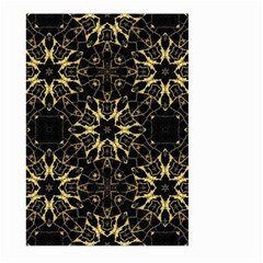 Black And Gold Pattern Large Garden Flag (two Sides) by Dazzleway