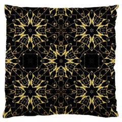 Black And Gold Pattern Large Cushion Case (two Sides) by Dazzleway