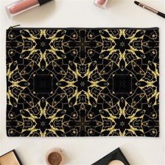 Black And Gold Pattern Cosmetic Bag (xxxl) by Dazzleway