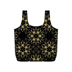 Black And Gold Pattern Full Print Recycle Bag (s) by Dazzleway