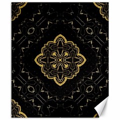 Ornate Black And Gold Canvas 8  X 10  by Dazzleway