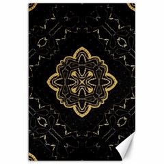 Ornate Black And Gold Canvas 20  X 30  by Dazzleway