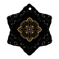 Ornate Black And Gold Ornament (snowflake) by Dazzleway