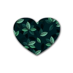 Foliage Rubber Coaster (heart) 