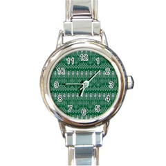 Christmas Knit Digital Round Italian Charm Watch