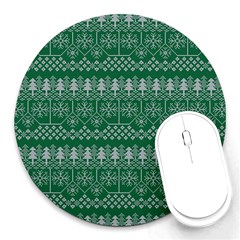 Christmas Knit Digital Round Mousepads