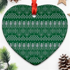 Christmas Knit Digital Ornament (heart)