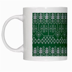 Christmas Knit Digital White Mugs