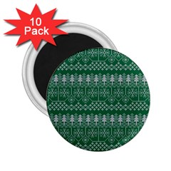 Christmas Knit Digital 2 25  Magnets (10 Pack)  by Mariart