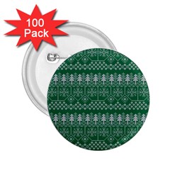 Christmas Knit Digital 2 25  Buttons (100 Pack) 