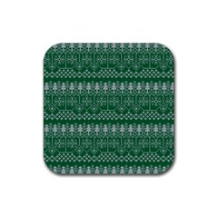 Christmas Knit Digital Rubber Coaster (square) 