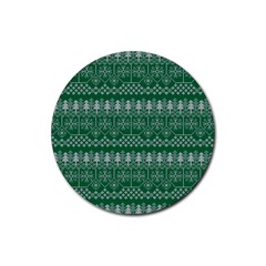 Christmas Knit Digital Rubber Coaster (round) 