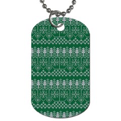 Christmas Knit Digital Dog Tag (one Side)