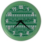 Christmas Knit Digital Color Wall Clock Front