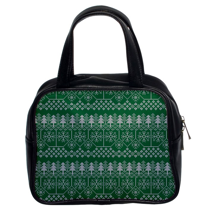 Christmas Knit Digital Classic Handbag (Two Sides)