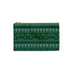 Christmas Knit Digital Cosmetic Bag (small) by Mariart