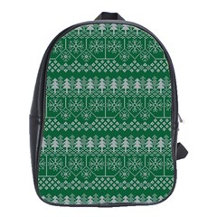 Christmas Knit Digital School Bag (large)