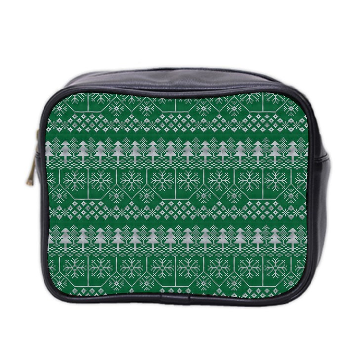 Christmas Knit Digital Mini Toiletries Bag (Two Sides)