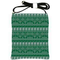 Christmas Knit Digital Shoulder Sling Bag