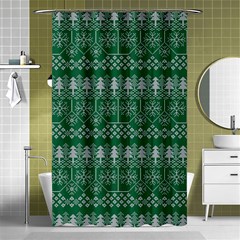 Christmas Knit Digital Shower Curtain 48  X 72  (small) 