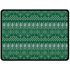 Christmas Knit Digital Double Sided Fleece Blanket (large) 