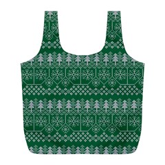 Christmas Knit Digital Full Print Recycle Bag (l)