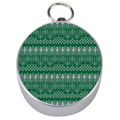 Christmas Knit Digital Silver Compasses