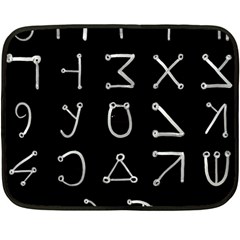 Heinrich Cornelius Agrippa Of Occult Philosophy 1651 Angelic Alphabet Or Celestial Writing Collected Inverted Fleece Blanket (mini) by WetdryvacsLair