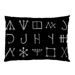 Heinrich Cornelius Agrippa Of Occult Philosophy 1651 Malachim Alphabet Collected Inverted Square Pillow Case by WetdryvacsLair